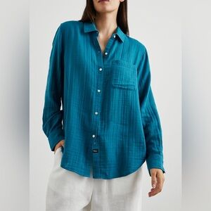 Rails Teal Button Up Shirt Size S
